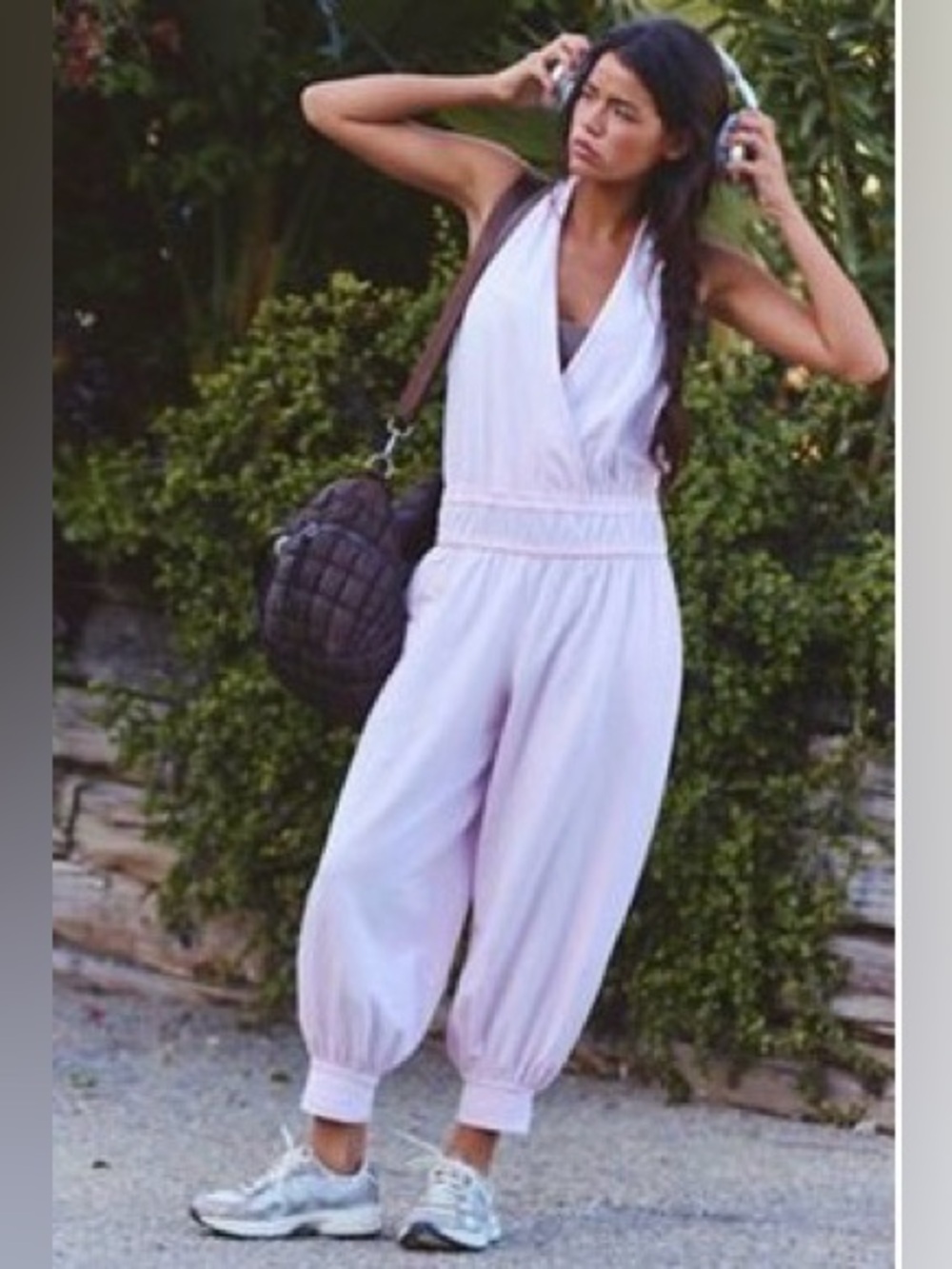 Free People FP Movement Hot Shot Halter Onesie in Pink Size XS NWT